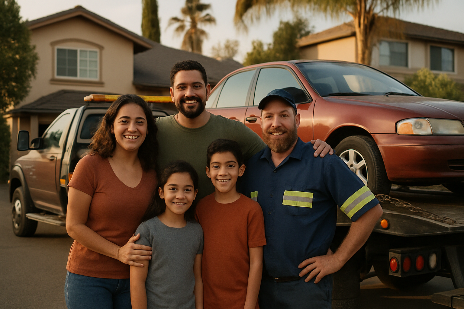 Vehicle donation moment in Fresno
